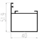 Grand profilé L aluminium SN127A