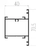 Grand profilé T aluminium SN129A